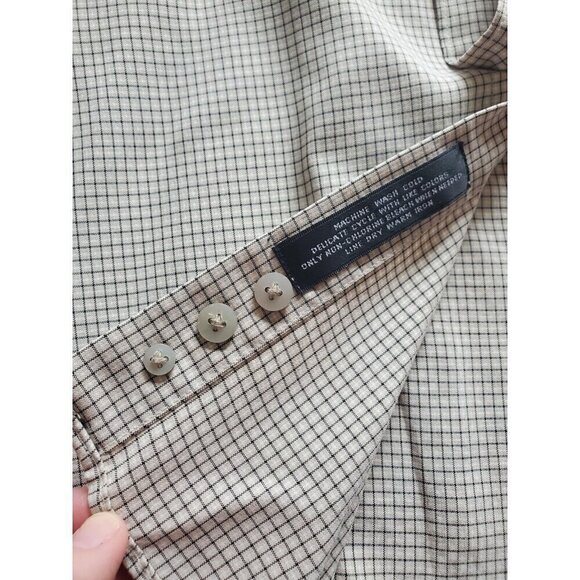 Brandini Le Collezioni button up long sleeve Mens Sz Large browns suede-like - Picture 10 of 11